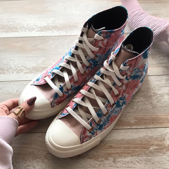 NWT Converse ID Custom Floral High Tops - Picture 3 of 8